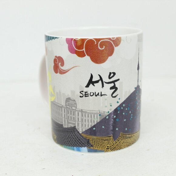 Starbucks Seoul South Korea 2014 Colorful Coffee Mug Cup 16 oz Amazing Graphics - Picture 3 of 8